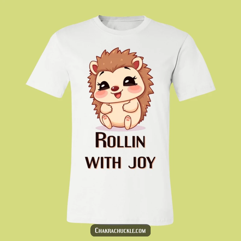 Funny Hedgehog Baby Pose T-Shirt: Giggling Friend Tee for Happy Vibes