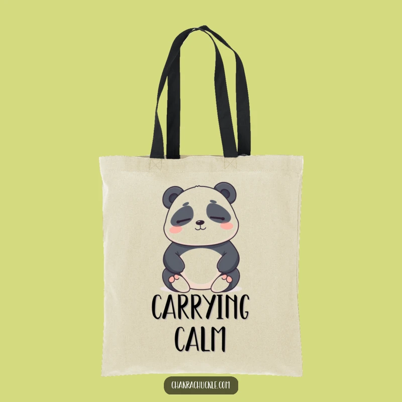 Funny Panda Meditation Tote Bag: Carry Your Calm, a Practical Funny Gift