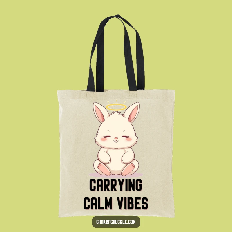 Funny Yoga Bunny Tote Bag - Carry Your Calm and Comedy!