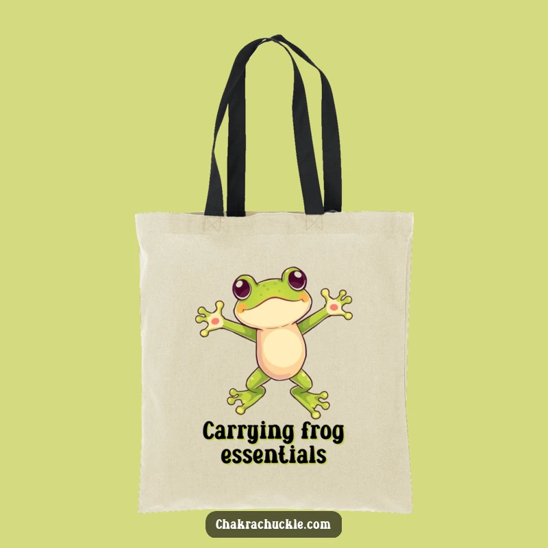 Funny Frog Leap Tote Bag: Carry Your Enthusiasm with a Humorous Gift