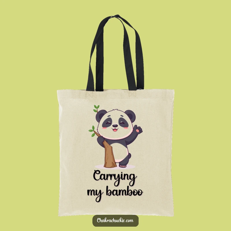 Funny Panda Yoga Tote Bag - Hilarious Bag for Yogis and Animal Lovers