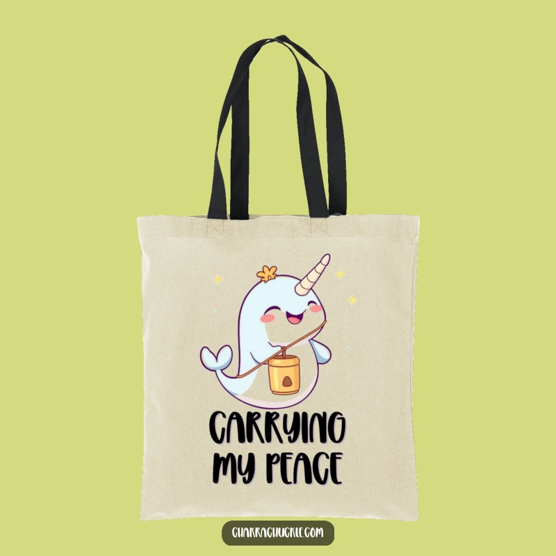 Funny Narwhal Tote Bag - Joyful Chime Blower for Everyday Peace