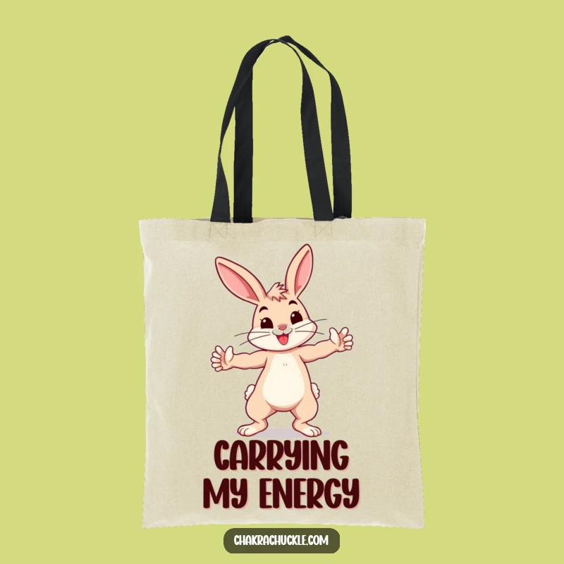Funny Bunny Warrior Tote Bag - Carry Your Strength Hilariously