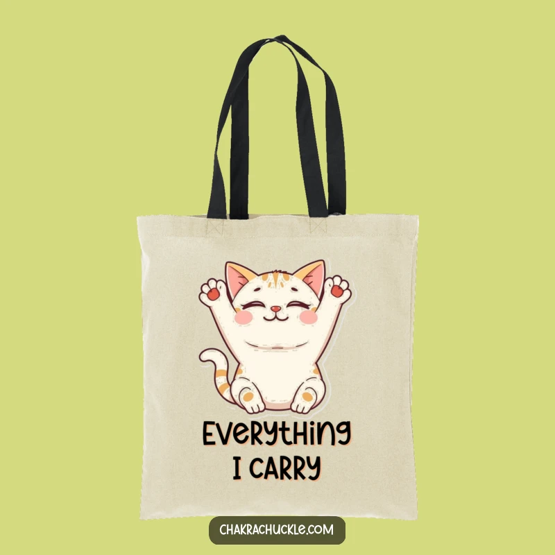 Funny Cat Tote Bag: Peaceful Stretcher - Practical Gift!