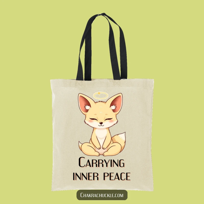 Funny Fennec Fox Yoga Tote Bag - Carry Your Zen Hilariously
