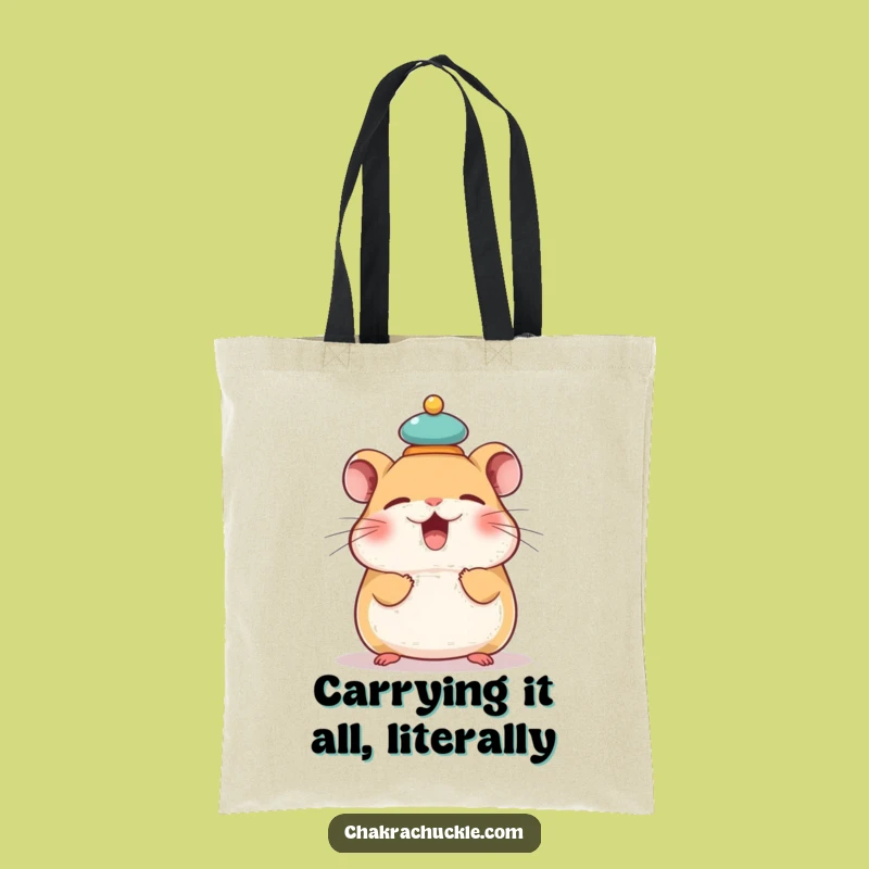 Funny Hamster Balance Tote Bag: Carry Your Humor with Ease