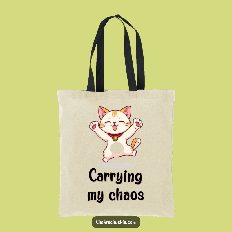 Funny Jumping Cat Tote Bag - Carry Your Essentials with Glee, Gift Idea!