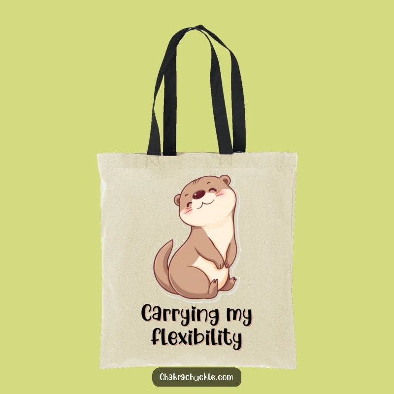 Funny Otter Yoga Twist Tote Bag: Stylish Bag for Cheerful Shoppers