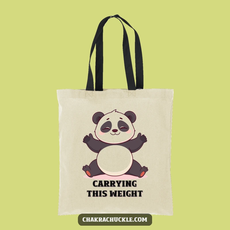 Funny Panda Yoga Tote Bag: Wobbly Yogi for a Hilarious Carry-All