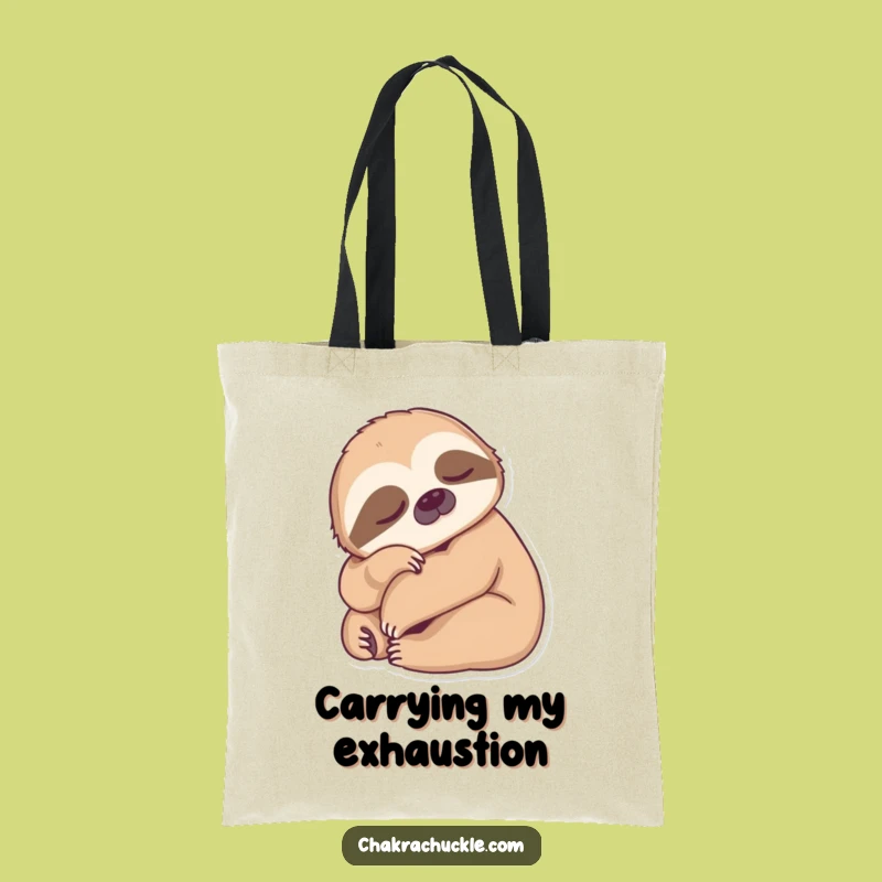 Funny Sloth Yoga Tote Bag - Carry Your Calm, Perfect Gift for Essentials!
