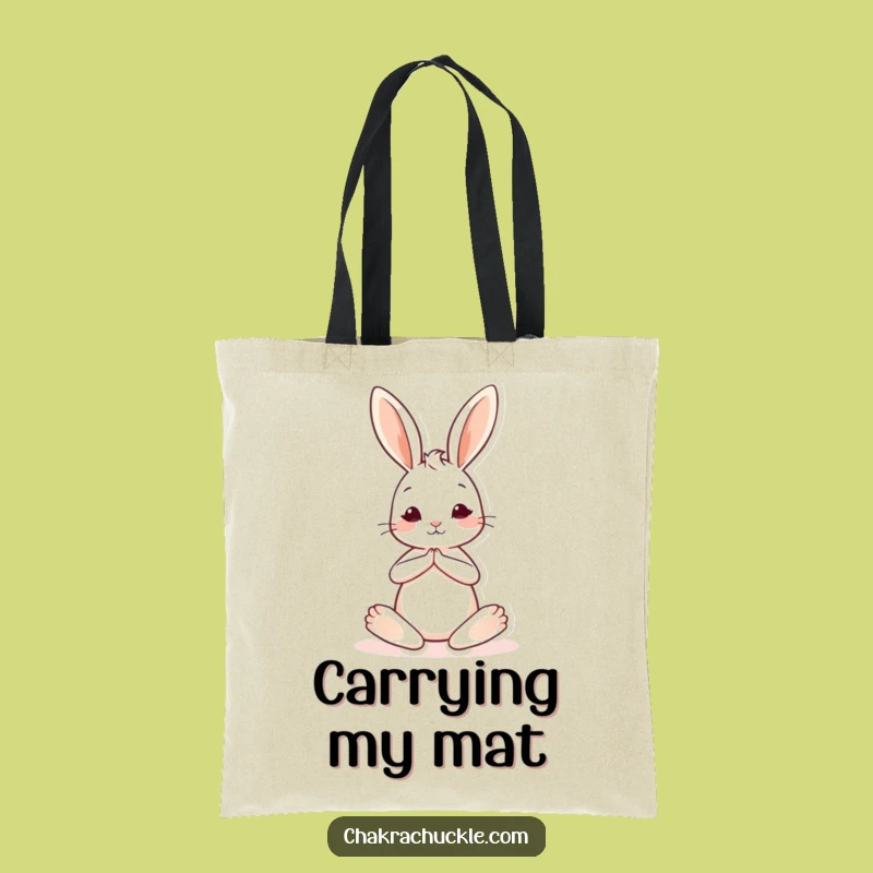 Funny Yoga Bunny Tote Bag: Carry Your Calm, a Practical Hilarious Gift